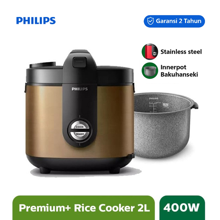 PHILIPS Rice Cooker 2 L - HD3138/34 Gold